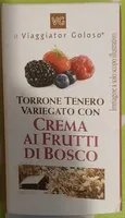 Torrone tenero variegato con crema ai frutti di bosco