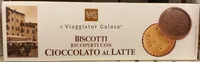 Biscotti ricoperti con cioccolato al latte