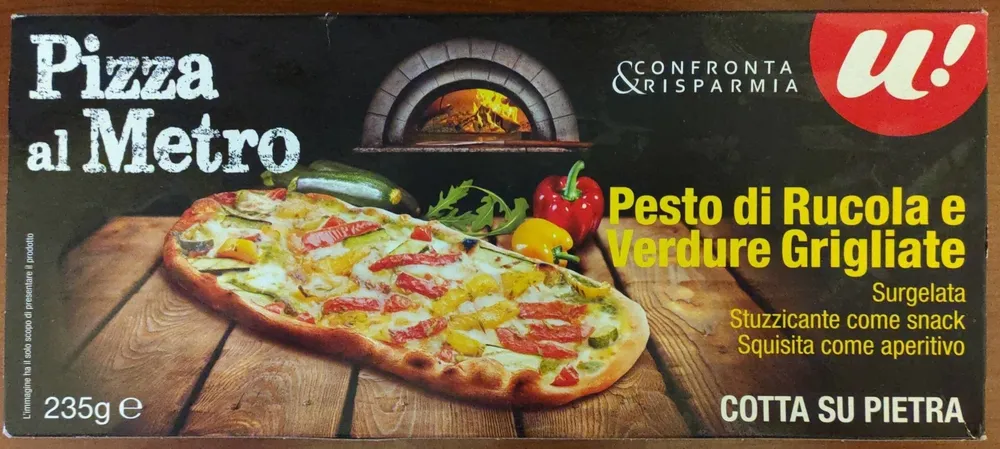 Pizza al Metro Pesto di Rucola e Verdure Grigliate Surgelata