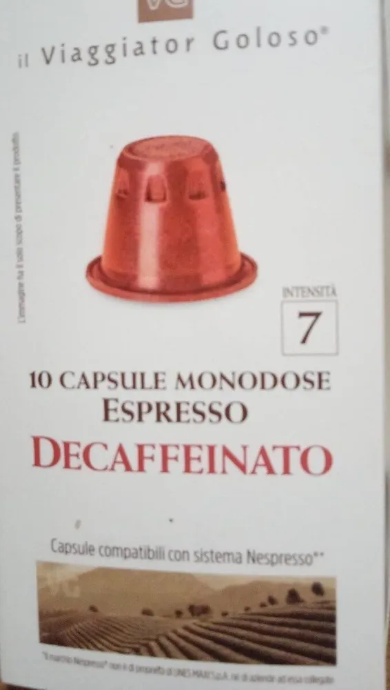 Caffè espresso decaffeinato capsule