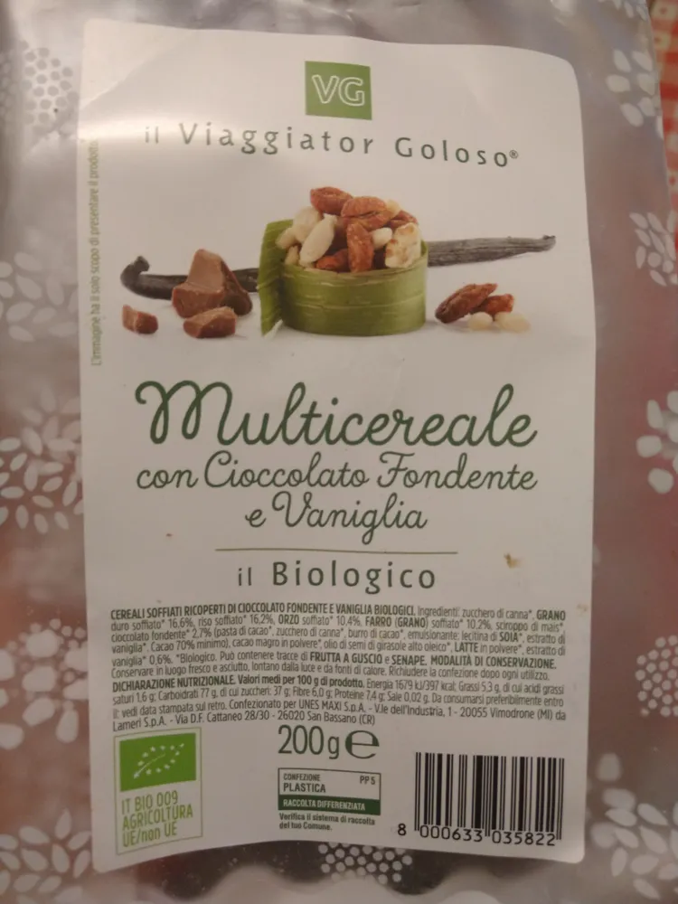 Multicereale Con Cioccolato Fondente e Vaniglia Biologico