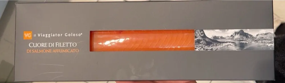 Cuore di filetto di salmone affumicato
