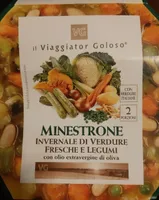 Minestrone invernale di verdure fresche e legumi