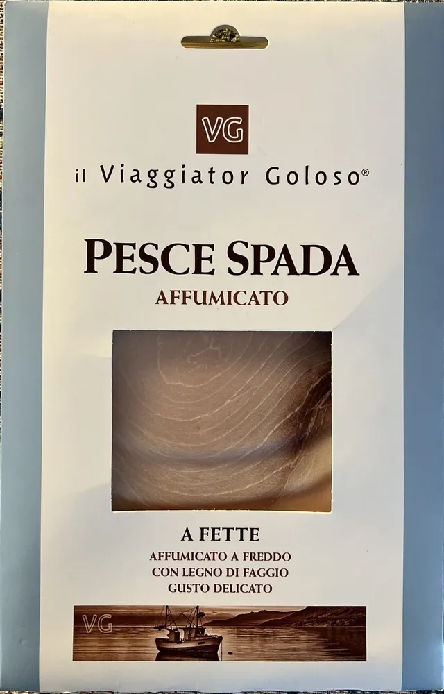 Pesce spada affumicato a fette