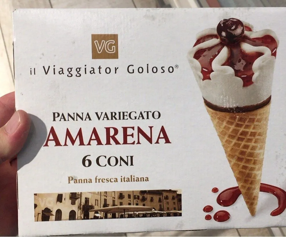Cornetto panna variegato amarena