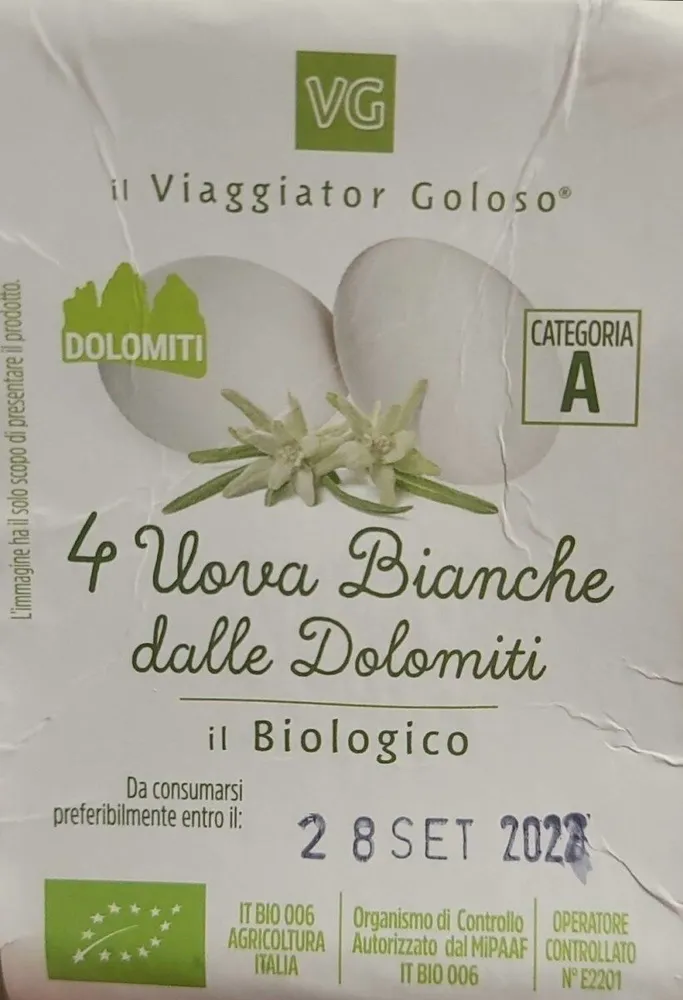 Uova bianche delle Dolomiti