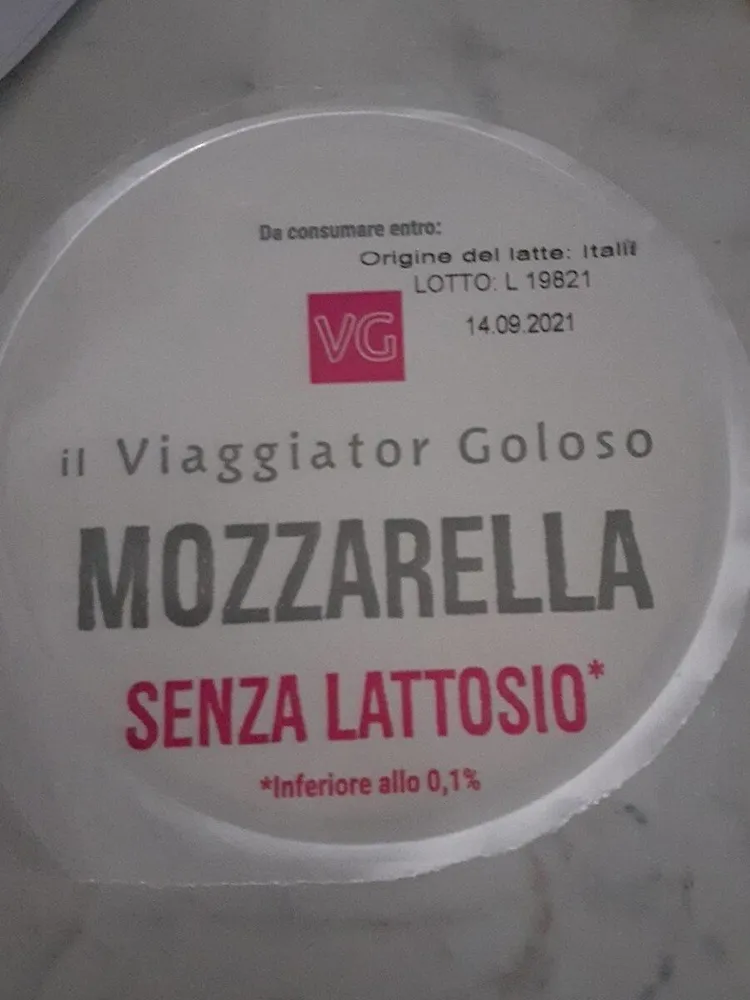 Mozzarella senza lattosio
