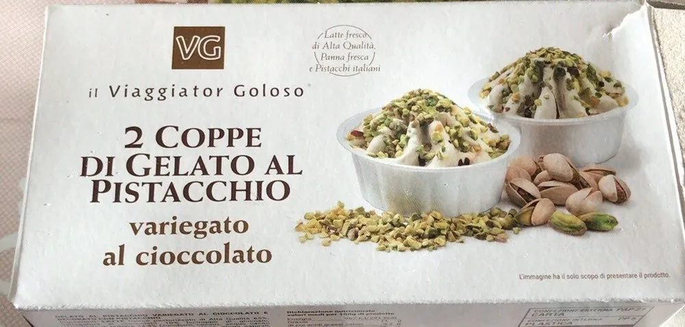 2 coppe di gelato al pistacchio