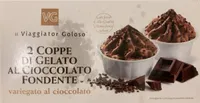 2 Coppe di gelato al cioccolato fondente