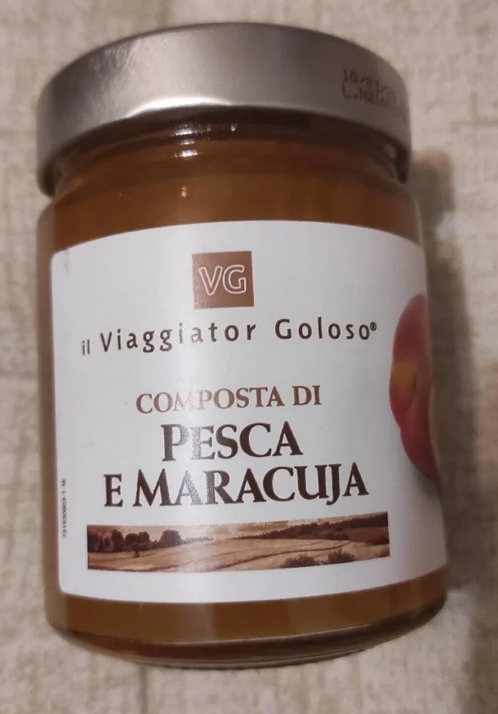 Composta di pesca e maracuja