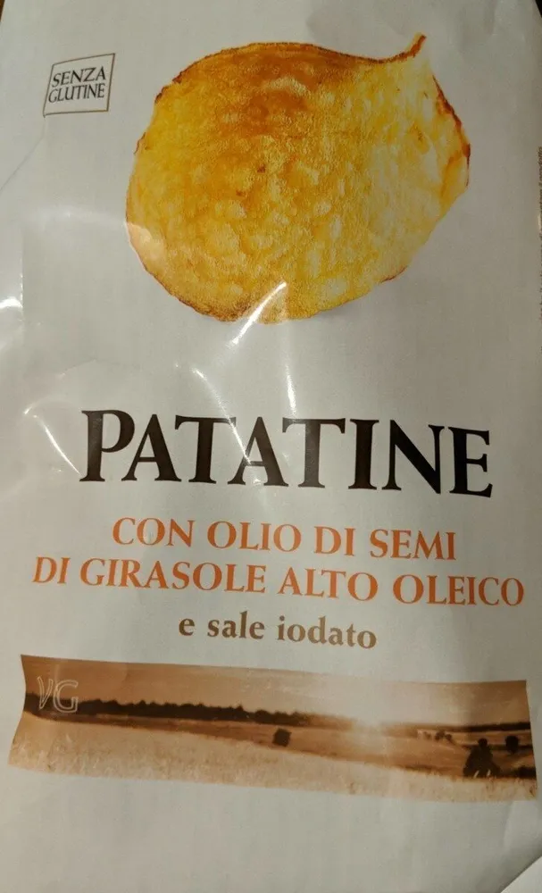 Patatine con olio di semi di girasole alto oleico