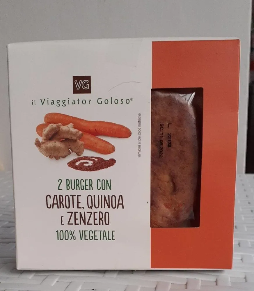 Burger carote quinoa e zenzero