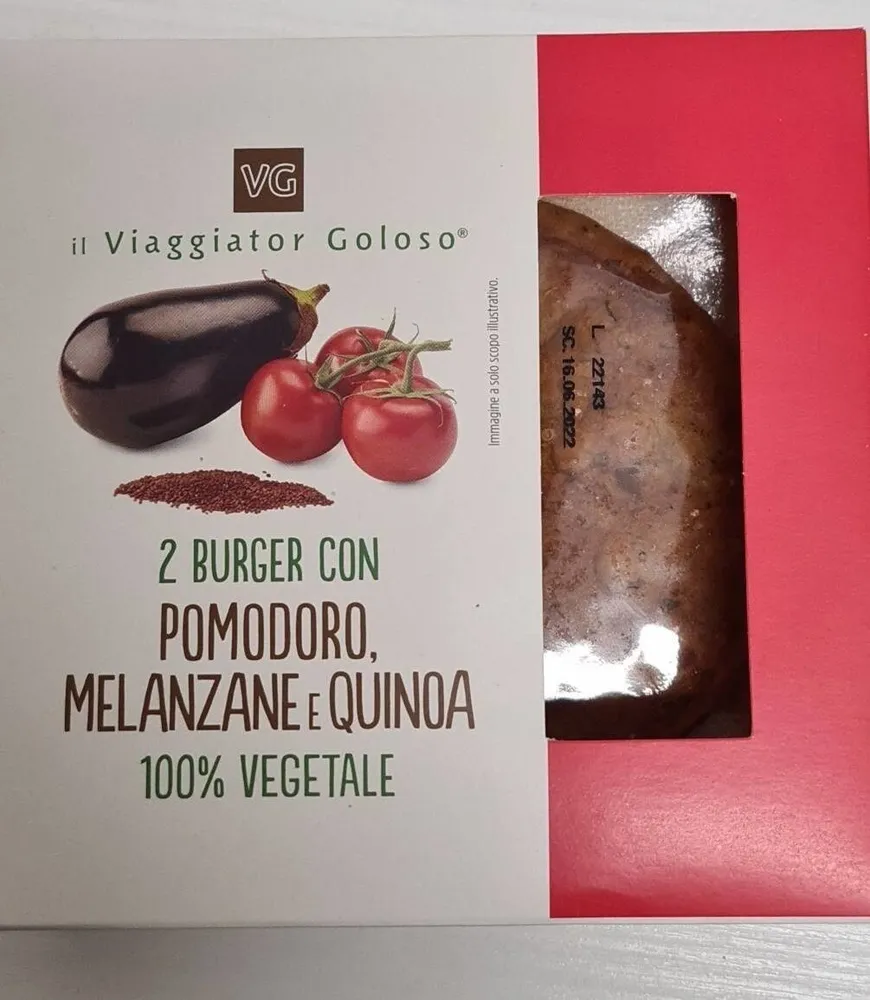 Burger con Pomodoro Melanzane e Quinoa