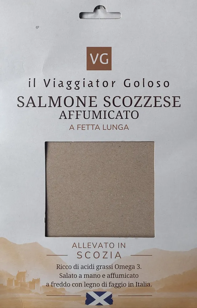 Salmone scozzese affumicato a fetta lunga