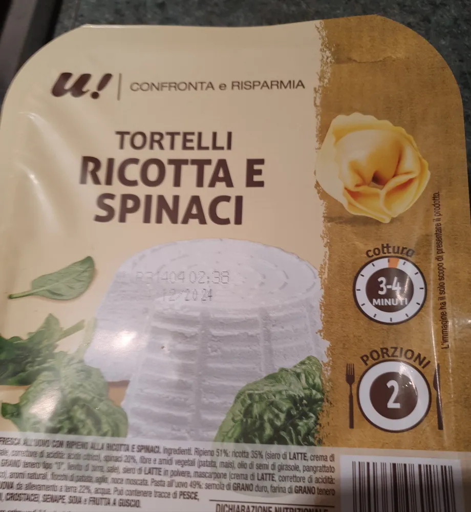 tortelli ricotta e spinaci
