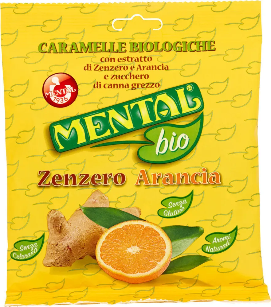 Bio caramelle biologiche zenzero arancia