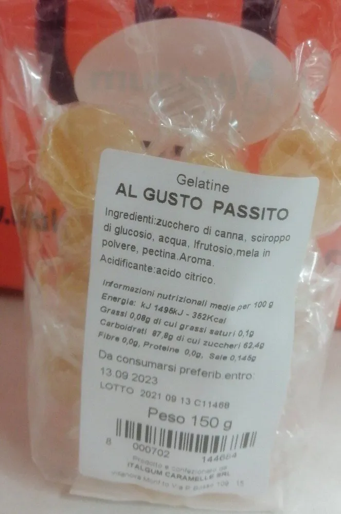 Gelatine al gusto passito