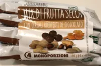 Mix di frutta secca con cereali ricoperti di cioccolato