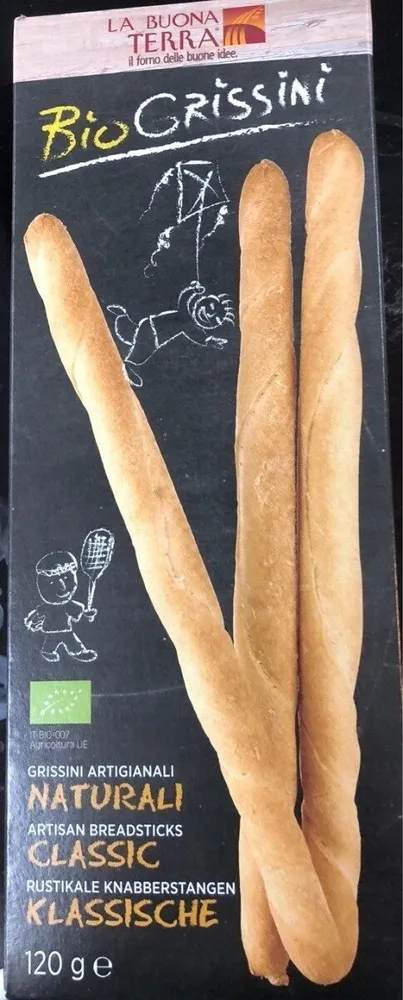 Biogrissini integrali con semi di lino