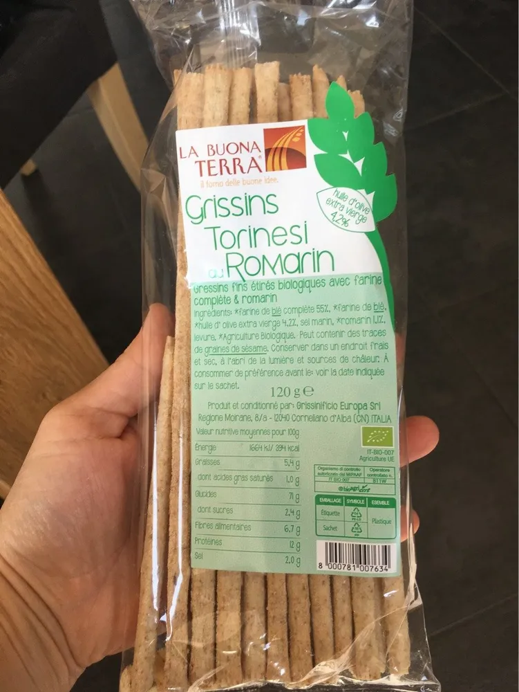 Grissins torinesi au Romarin