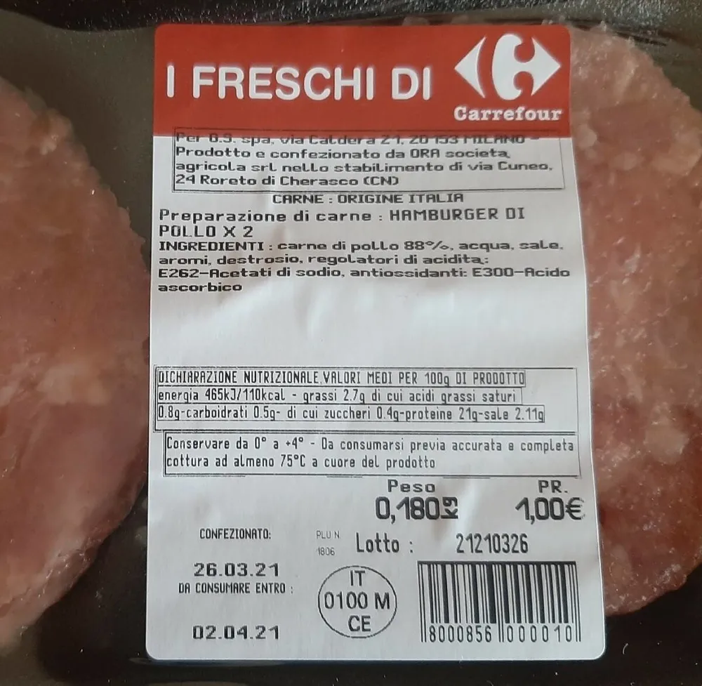 Hamburger di pollo