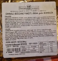 Connoli siciliens farciti créma gusto gianduja