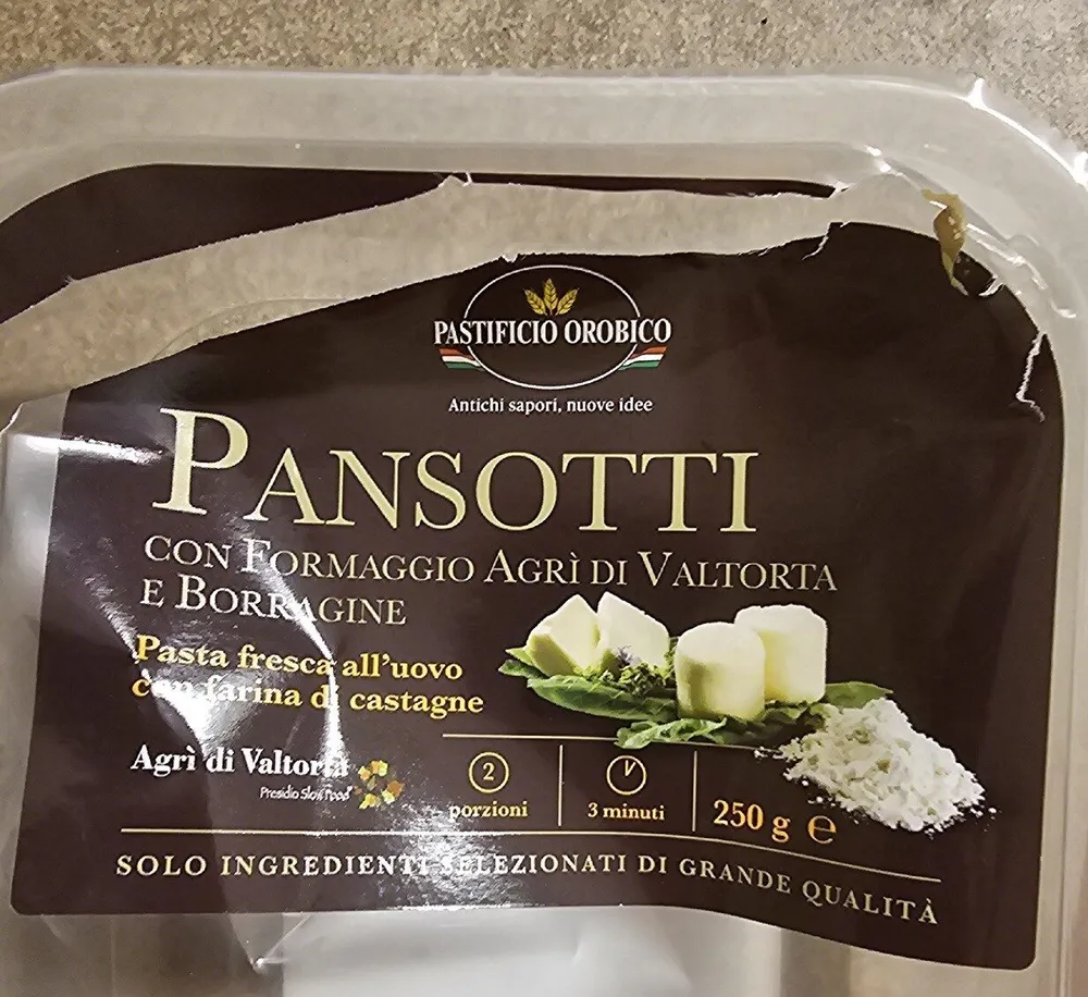 Pansotti Con Formaggio Agrì Di Valtorta E Borragine