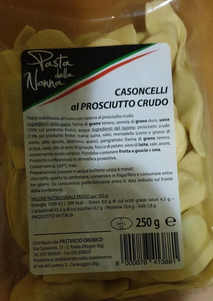 Casoncelli al prosciutto crudo