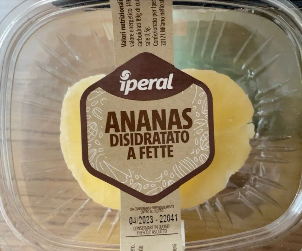 Ananas disidratato a fette