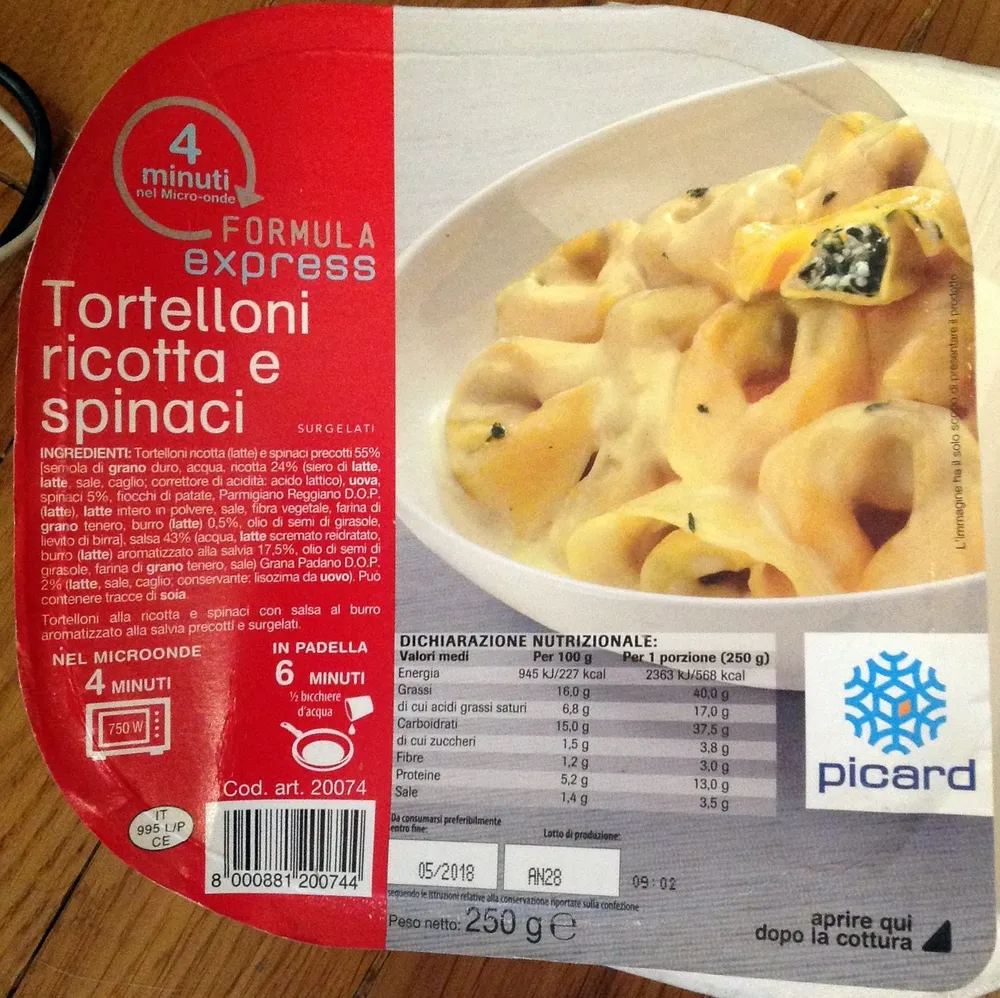 Tortelloni Ricotta E Spinaci