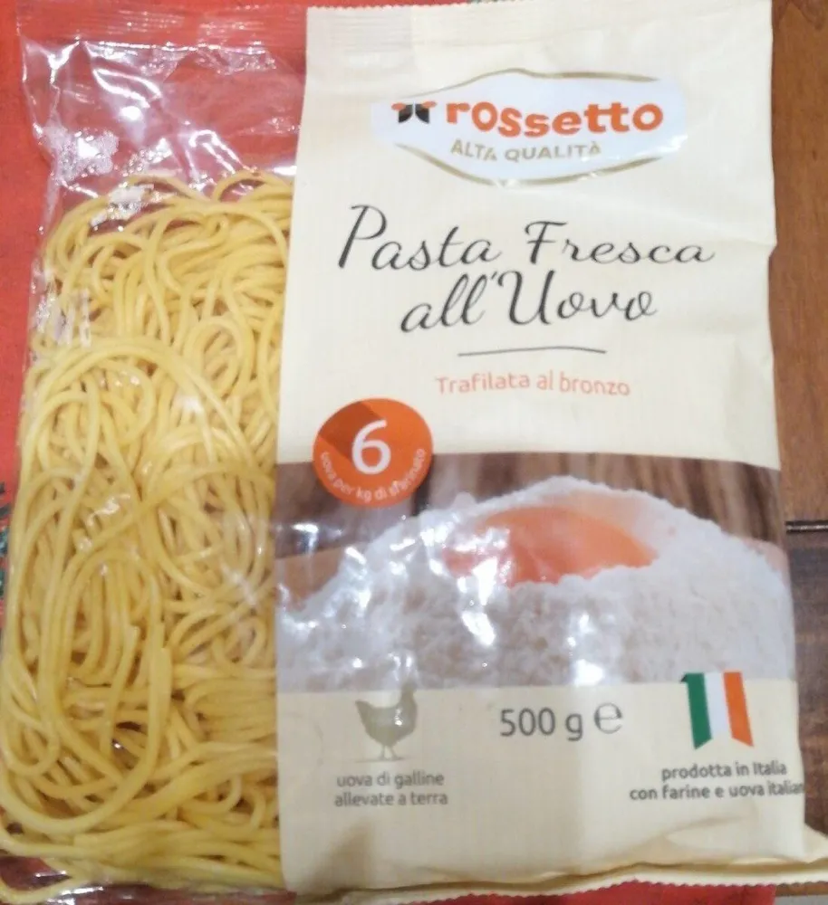 Pasta fresca all'uovo trafilata al bronzo
