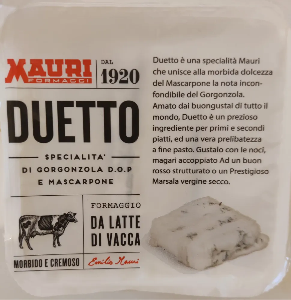 Duetto specialità di gorgonzola DOP e mascarpone