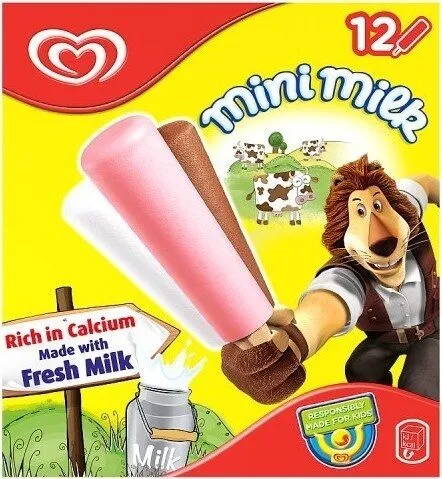 Milk  Milk Chocolate, Strawberry & Vanilla Ice Cream Lolly x