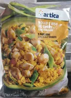 Pollo e riso al curry con verdure