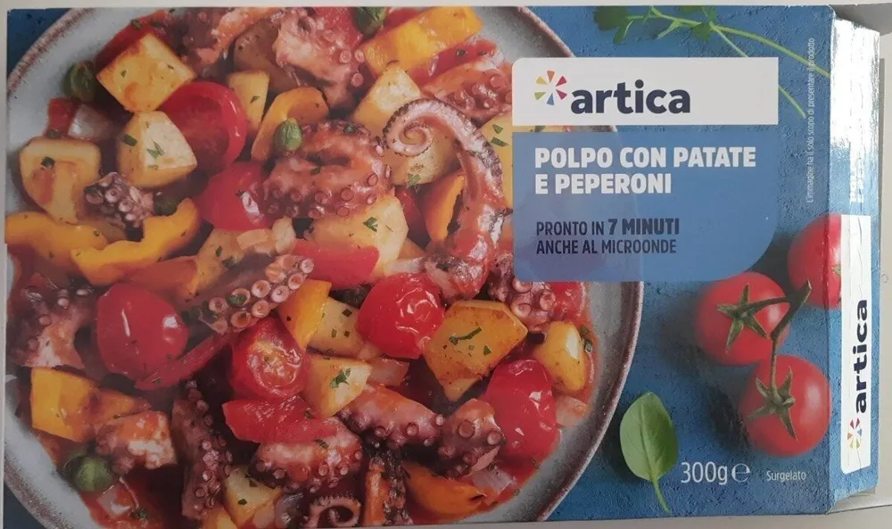 Polpo con patate e peperoni