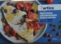 Pesce spada con pomodorini olive e capperi