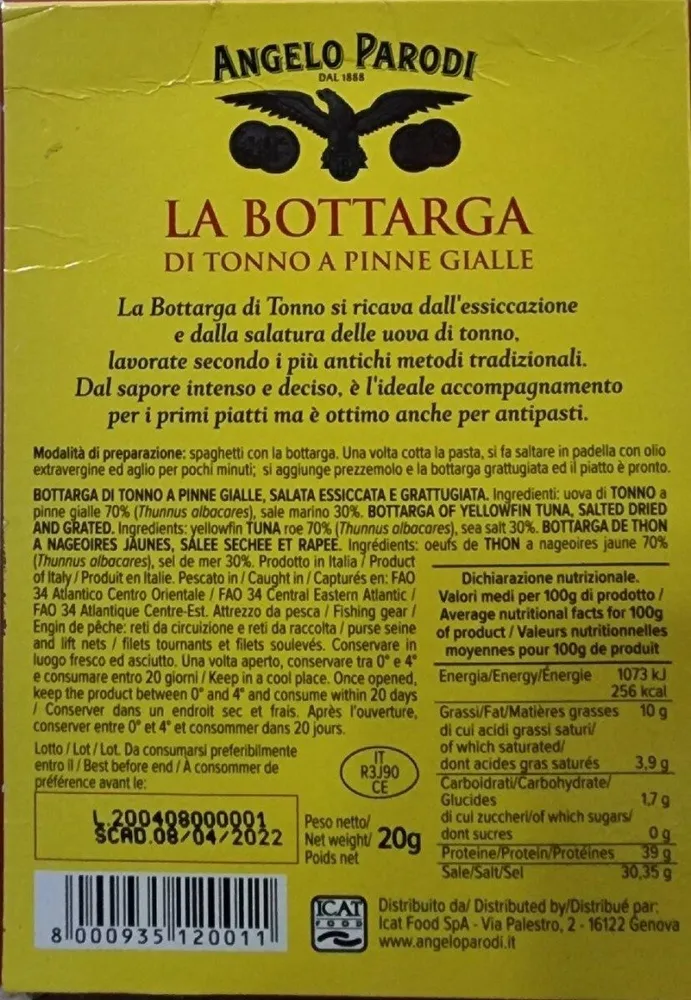 LA BOTTARGA DI TONNO