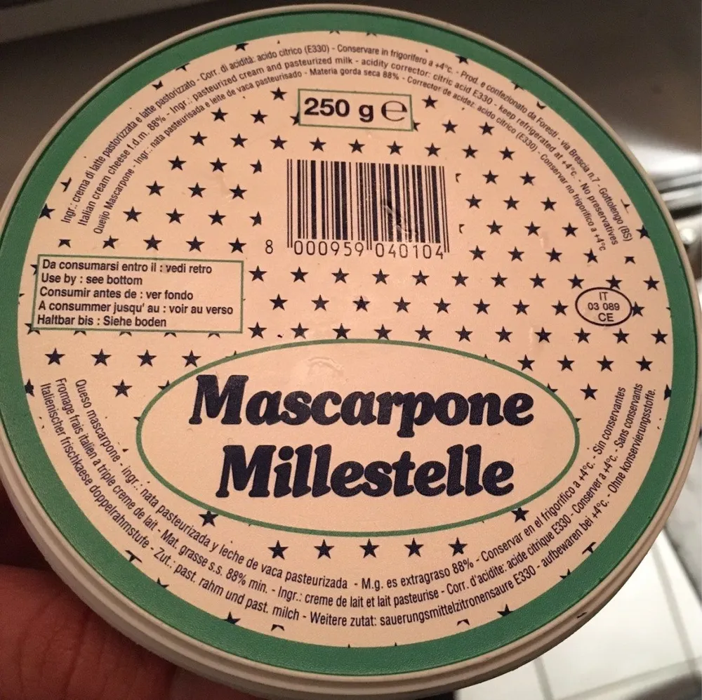 Mascarpone millestelle