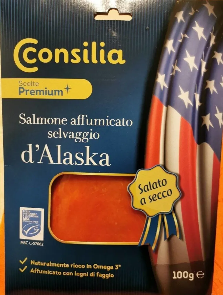Salmone affumicato selvaggio d'Alaska