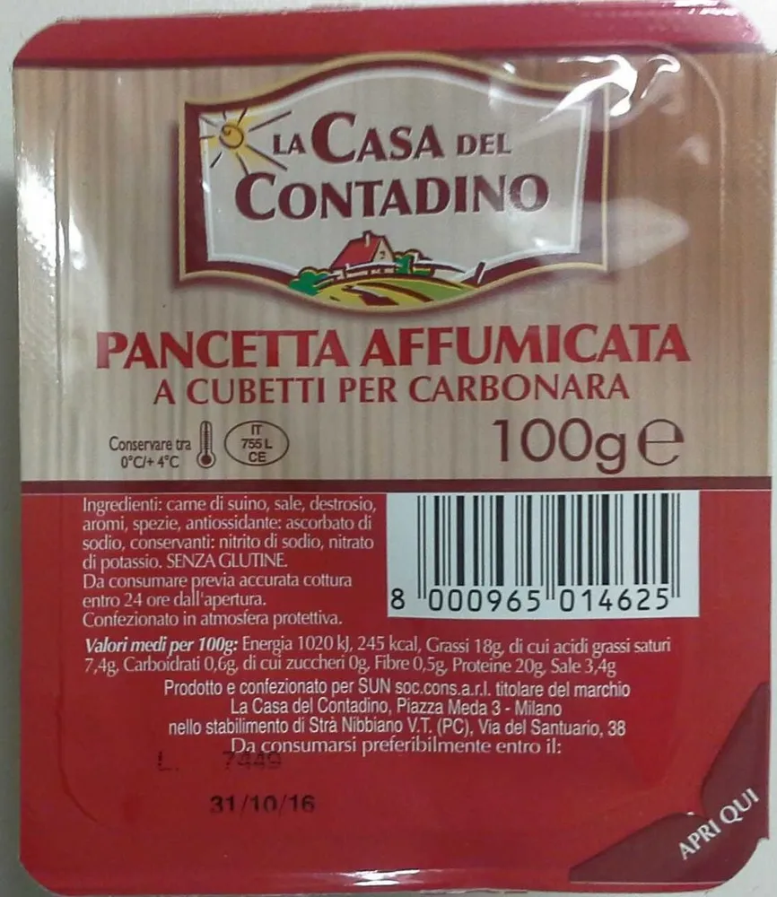 Pancetta Affumicata a cubetti per carbonara