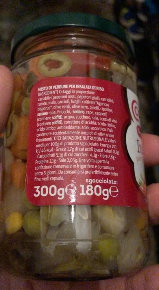 Insalata di verdura per riso