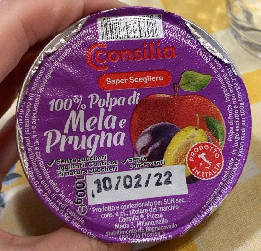 Polpa di mela e prugna