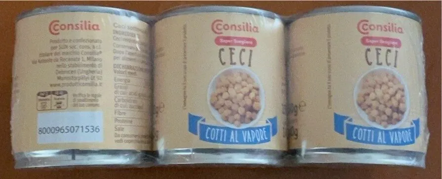 Ceci cotti al vapore