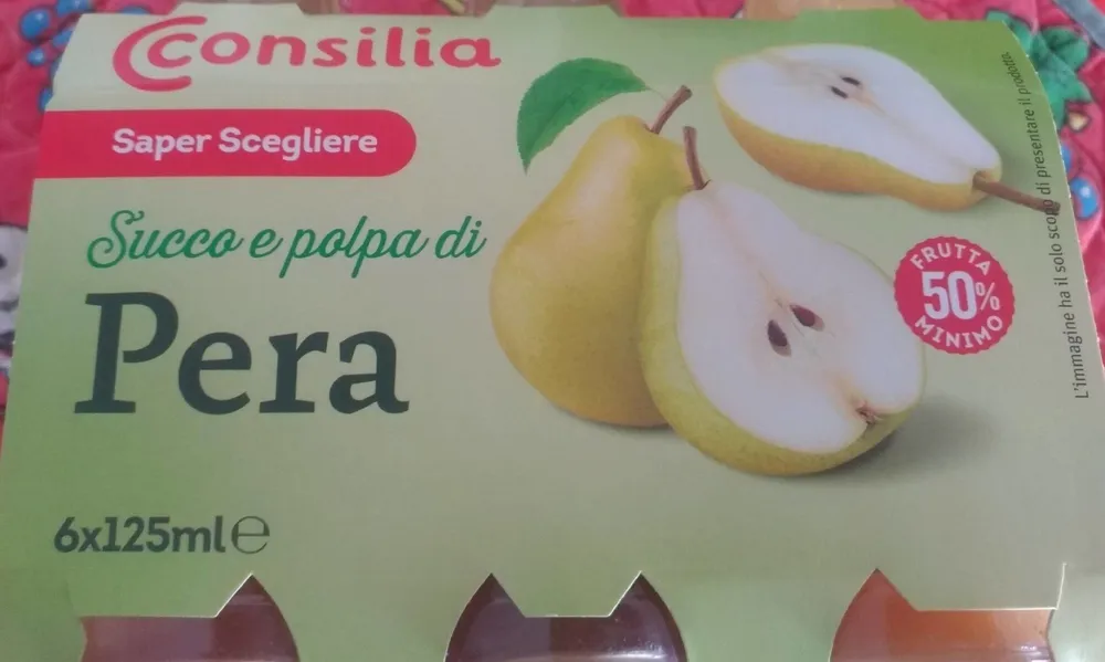 Succo e polpa di pera