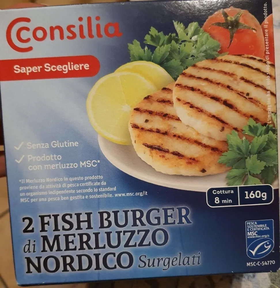 Fish Burger di Merluzzo Nordico Surgelato