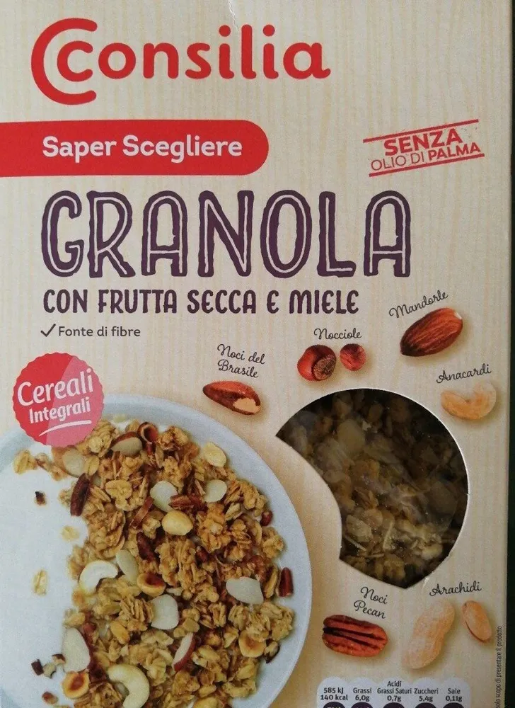 Granola frutta secca e miele