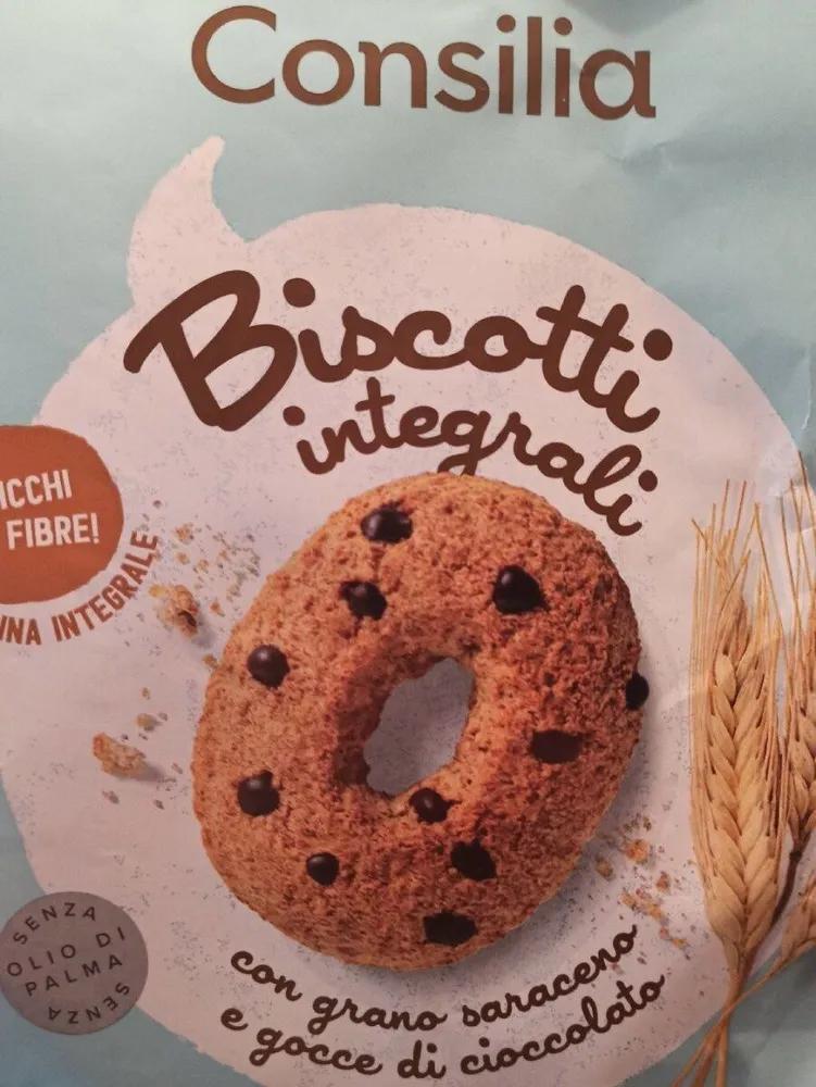 Biscotti integrali con gocce di cioccolato