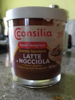 Crema bicolore latte e nocciola