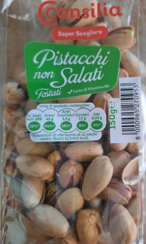Pistacchi non salati tostati
