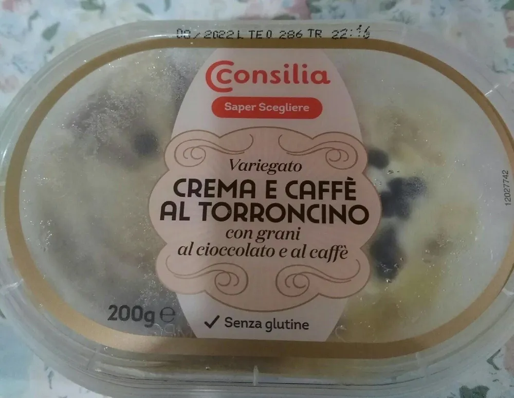 gelato crema e caffe' al torroncino